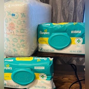 Rascal Training Pants Size 3T/4T One Sleeve & 2 Packs Of Pampers Sensitive Wipes